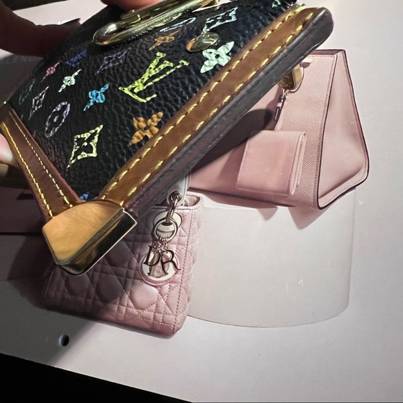 ‼️SOLD‼️ULTRA RARE LOUIS VUITTON MURAKAMI MULTICOLOR BLACK  MONOGRAM CARD HOLDER - Picture 15 of 17